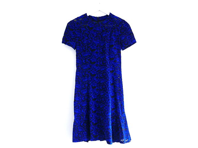Louis Vuitton SS17 blaues Samtkleid - Ansicht 2