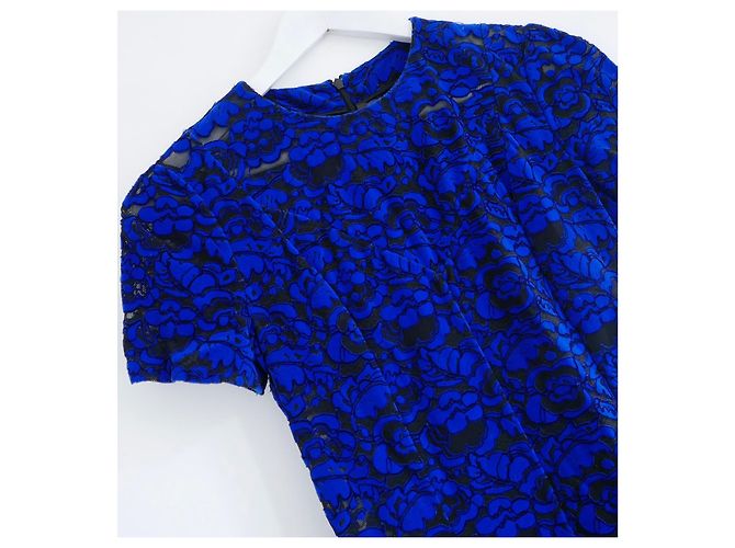 Louis Vuitton SS17 blaues Samtkleid - Ansicht 4