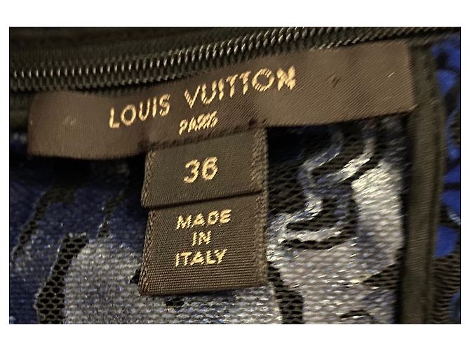 Louis Vuitton SS17 blaues Samtkleid - Ansicht 6