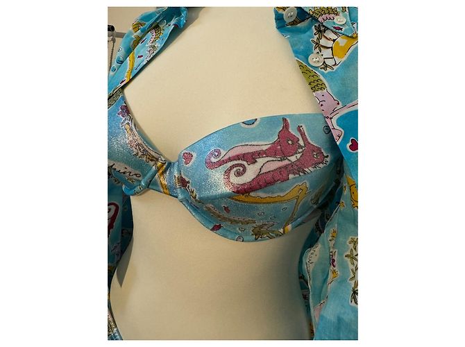 Completo due pezzi Moschino Mare costume da bagno e camicia cotone taglia 44 Multicolore - vista 4