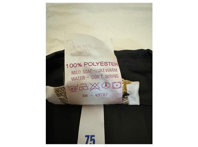 Abito Gottex Nero Senza Maniche Trasparente con Bottoni Dorati - vista 15