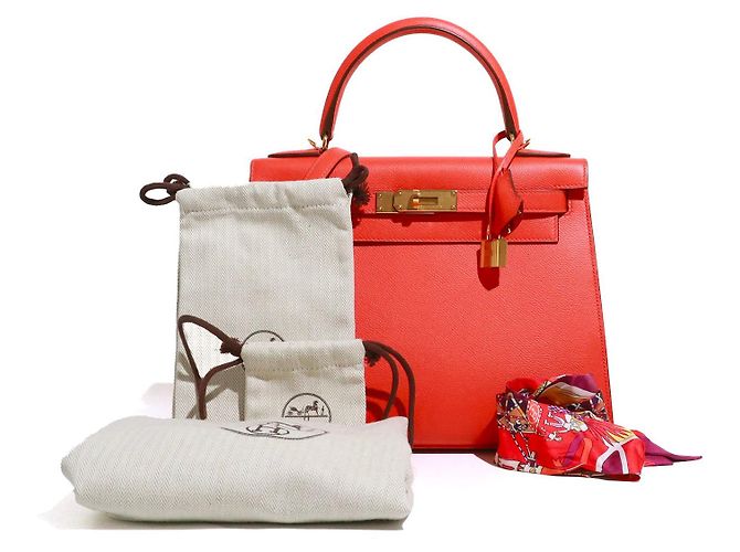 Hermès HERMES Sacs à main Kelly 28 Rouge - vue 11