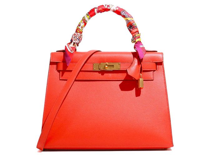 Hermès HERMES Sacs à main Kelly 28 Rouge - vue 2