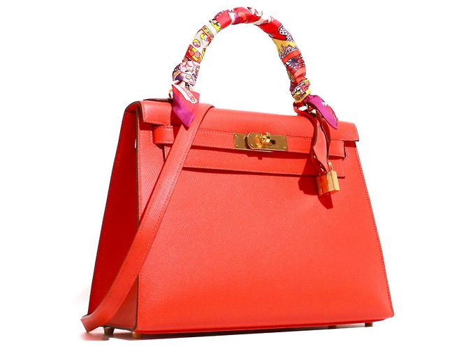 Hermès HERMES Sacs à main Kelly 28 Rouge - vue 3