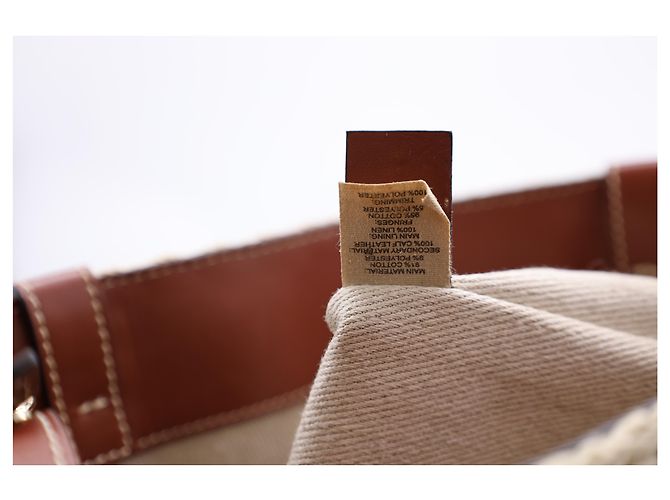 Bolso tote pequeño de punto Woody con flecos de algodón reciclado blanco Chloé Crudo - vista 18