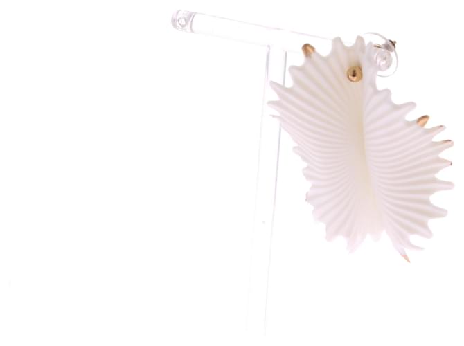 Autre Marque NON SIGNE / UNSIGNED Orecchini T. Altro Bianco - vista 4