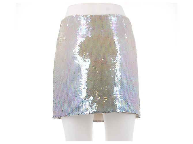 Gonne Jil Sander T.FR 32 Glitter Argento - vista 2