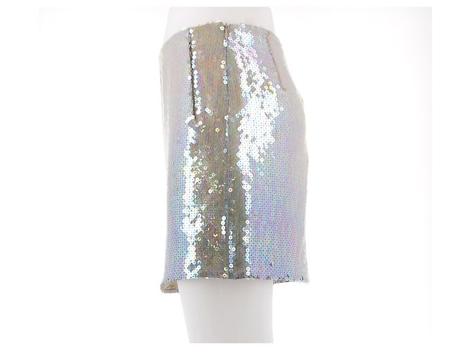 Gonne Jil Sander T.FR 32 Glitter Argento - vista 3