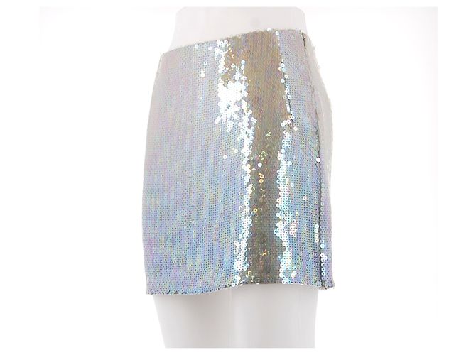Gonne Jil Sander T.FR 32 Glitter Argento - vista 4