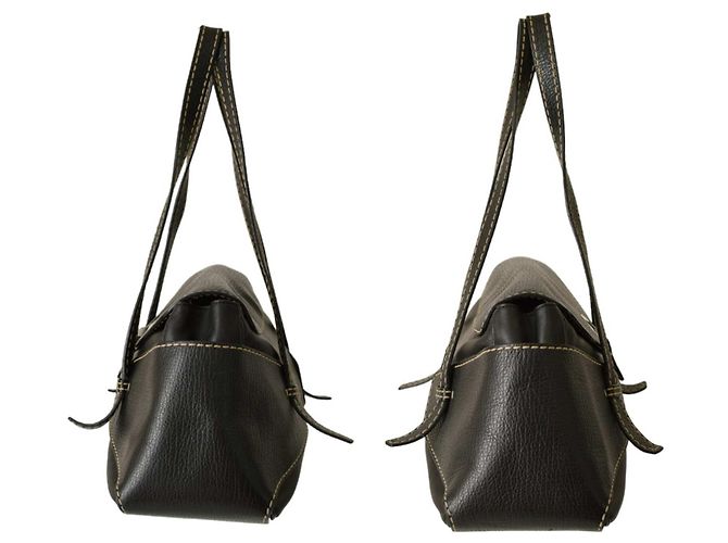 Borsa a tracolla Tod's in pelle nera con chiusura a patta Nero - vista 5