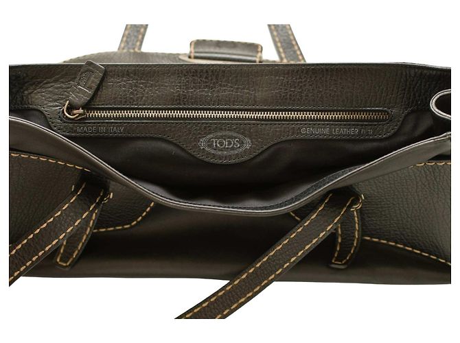 Borsa a tracolla Tod's in pelle nera con chiusura a patta Nero - vista 6