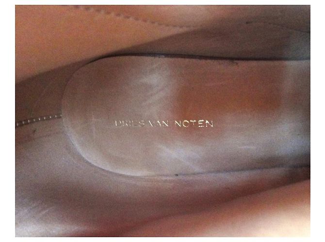 Botines de cuero marrón oscuro Dries Van Noten - vista 6