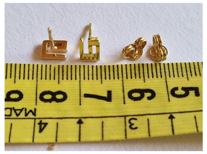 Orecchini Gucci G in oro giallo 750/000 - vista 3