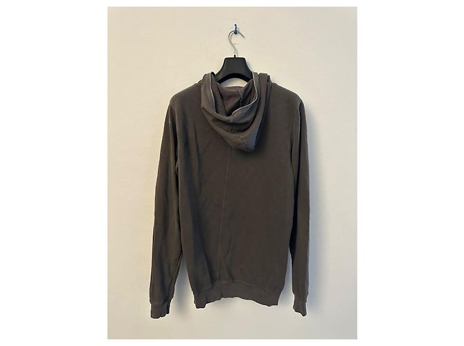 Felpa con cappuccio vintage a zip intera di Rick Owens Marrone scuro - vista 2