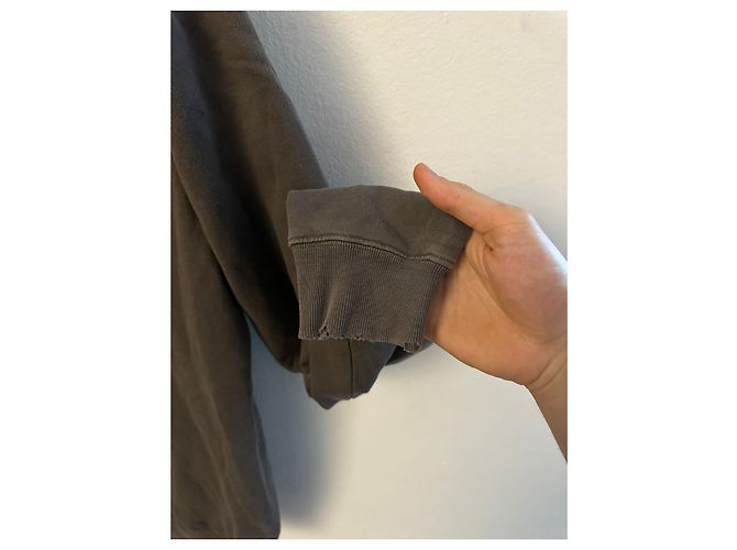 Felpa con cappuccio vintage a zip intera di Rick Owens Marrone scuro - vista 3