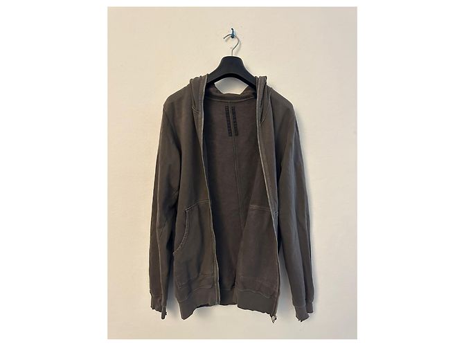 Felpa con cappuccio vintage a zip intera di Rick Owens Marrone scuro - vista 5