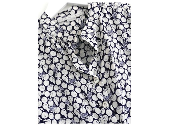 Stella Mc Cartney Camisa de seda estampada de frutas de Stella McCartney Azul marino - vista 2