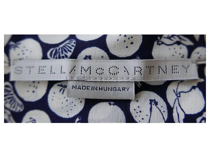 Stella Mc Cartney Camisa de seda estampada de frutas de Stella McCartney Azul marino - vista 6