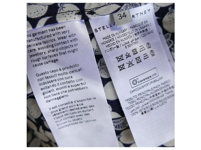 Stella Mc Cartney Camisa de seda estampada de frutas de Stella McCartney Azul marino - vista 7