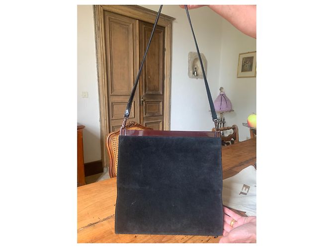 Borsa a tracolla Gucci in denim nero - vista 4