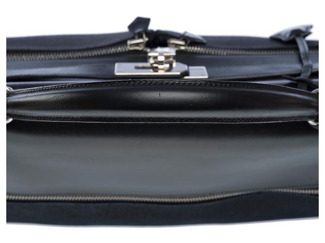 Hermès HERMES Kelly 40 Bag in Black Canvas - 101927 - view 10