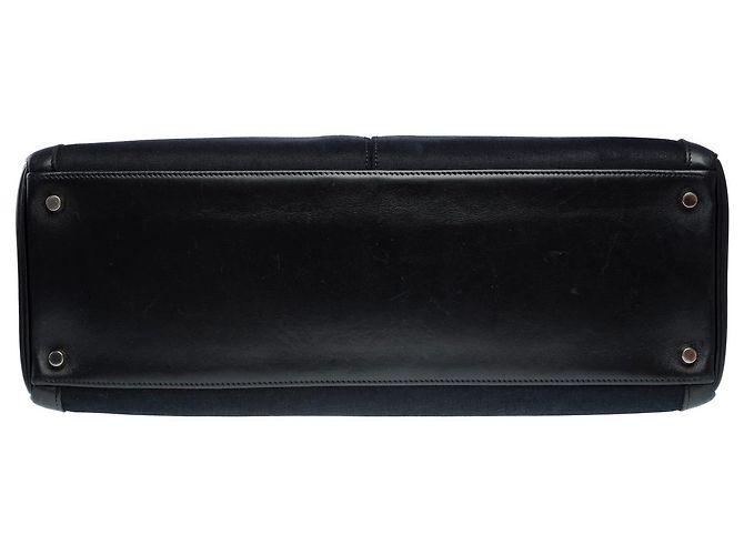 Hermès HERMES Kelly 40 Bag in Black Canvas - 101927 - view 11