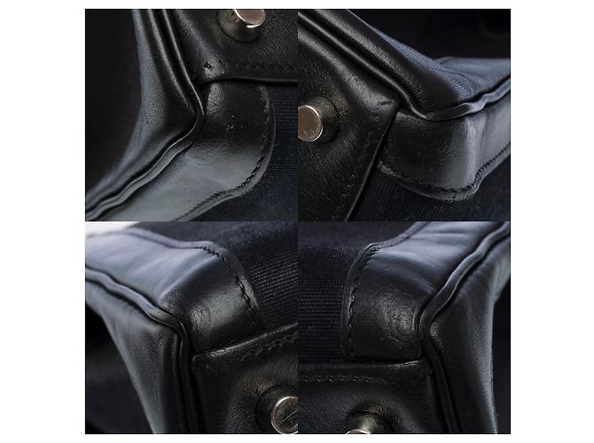 Hermès HERMES Kelly 40 Bag in Black Canvas - 101927 - view 12