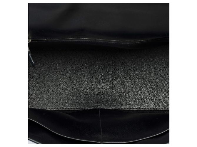 Hermès HERMES Kelly 40 Bag in Black Canvas - 101927 - view 9