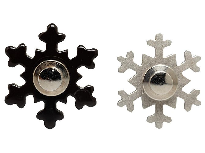 Silberne Louis Vuitton-Schneeflockenbrosche - Ansicht 2