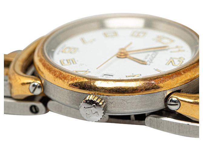 Goldene Hermès-Quarz-Pullman-Uhr aus Edelstahl - Ansicht 6
