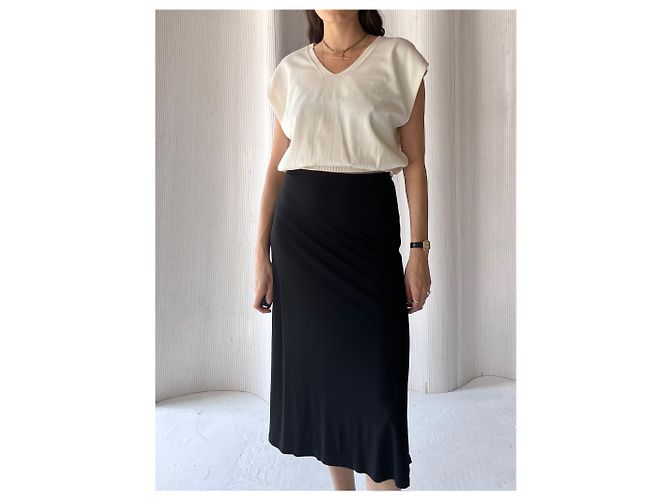 Falda Slinky negra de Banana Republic - vista 2