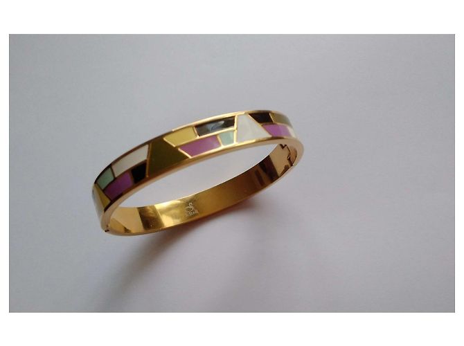 Bracciale Swarovski in cristallo smaltato multicolore oro - vista 4