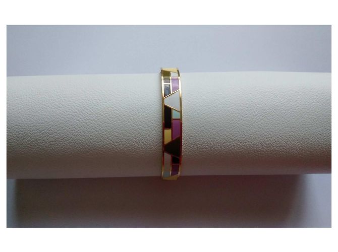 Bracciale Swarovski in cristallo smaltato multicolore oro - vista 5