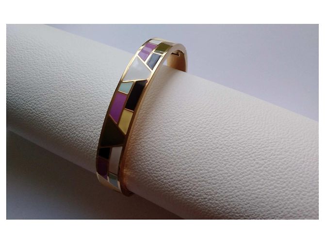 Bracciale Swarovski in cristallo smaltato multicolore oro - vista 7