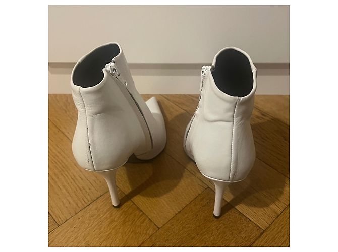 Stivaletti Topshop in pelle bianca a punta Bianco - vista 4