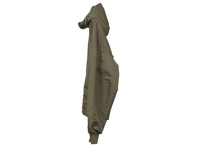 Alexander McQueen Blake Illustration Kapuzenjacke aus olivgrünem Polyester - Ansicht 2