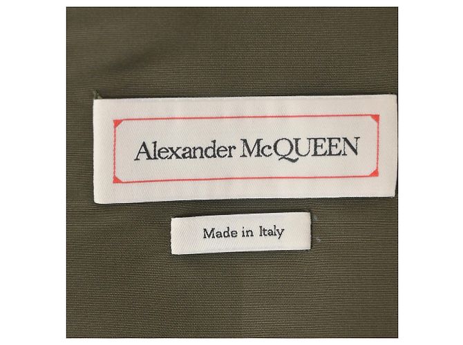 Alexander McQueen Blake Illustration Kapuzenjacke aus olivgrünem Polyester - Ansicht 5
