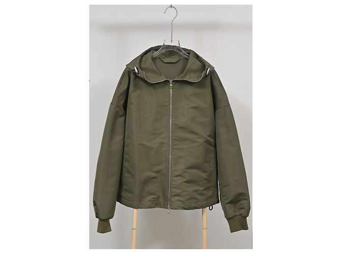 Alexander McQueen Blake Illustration Kapuzenjacke aus olivgrünem Polyester - Ansicht 6