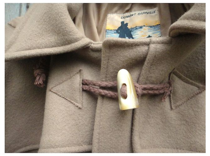Autre Marque Dumont D'Urville Dufflecoat Beige Wolle - Ansicht 5