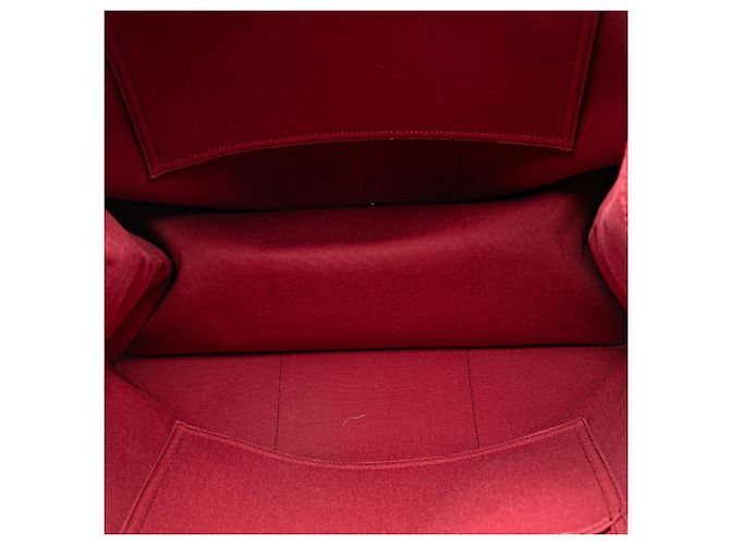 Hermès Cabag Twist in tela rossa GM - vista 5