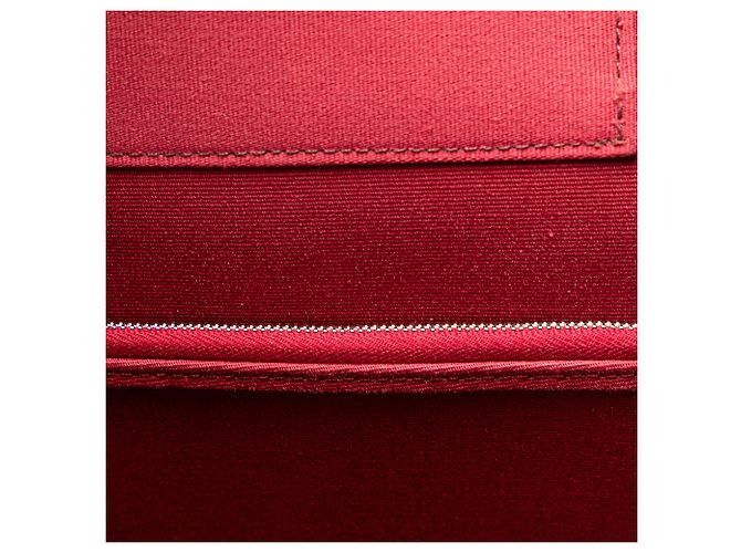 Hermès Cabag Twist in tela rossa GM - vista 9