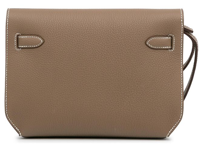 Hermès Marrón Togo Kelly Depeches 25 Castaño Gris pardo - vista 3