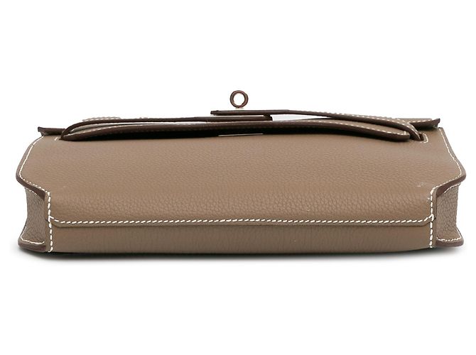 Hermès Marrón Togo Kelly Depeches 25 Castaño Gris pardo - vista 4