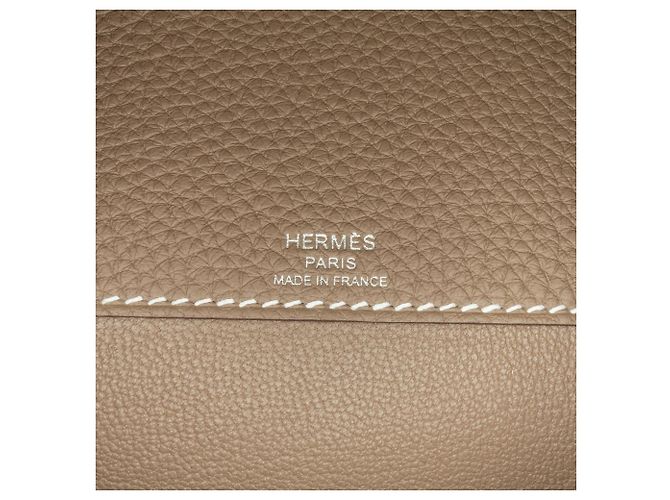 Hermès Marrón Togo Kelly Depeches 25 Castaño Gris pardo - vista 7