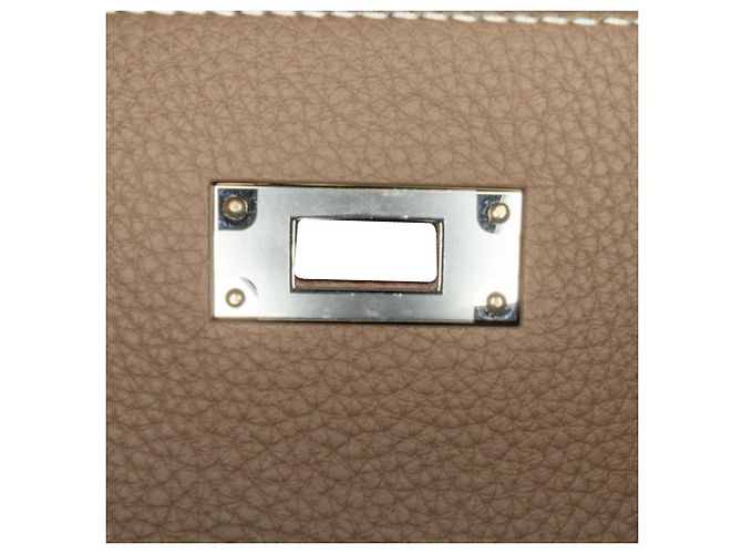 Hermès Marrón Togo Kelly Depeches 25 Castaño Gris pardo - vista 8
