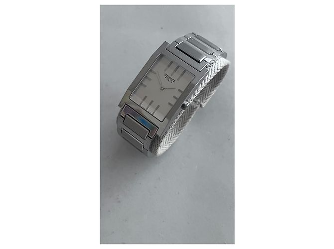 Hermès Tandem GM Uhr aus Edelstahl Silber - Ansicht 5