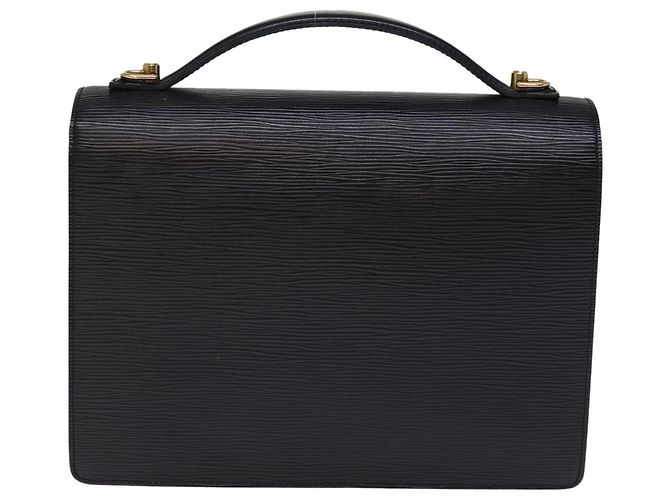 Borsa a mano LOUIS VUITTON Epi Monceau 28 Nera M52122 LV Auth yk12632 Nero - vista 2
