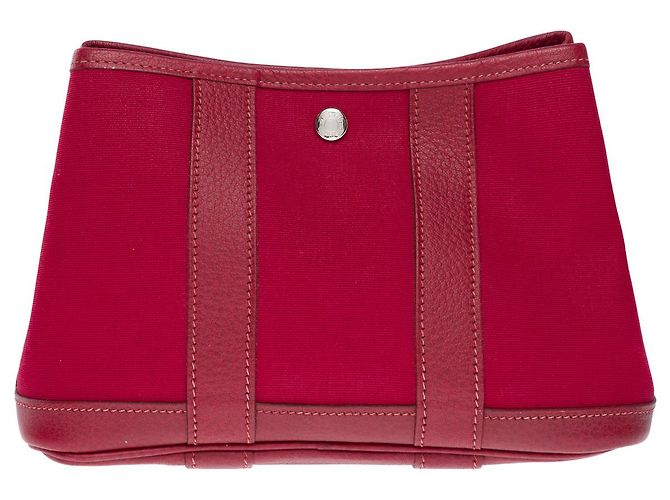 Garden Hermès Borsa HERMES in tela rossa - 101937 Rosso - vista 2