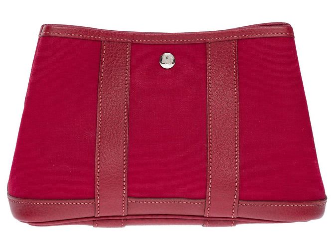 Garden Hermès Borsa HERMES in tela rossa - 101937 Rosso - vista 3
