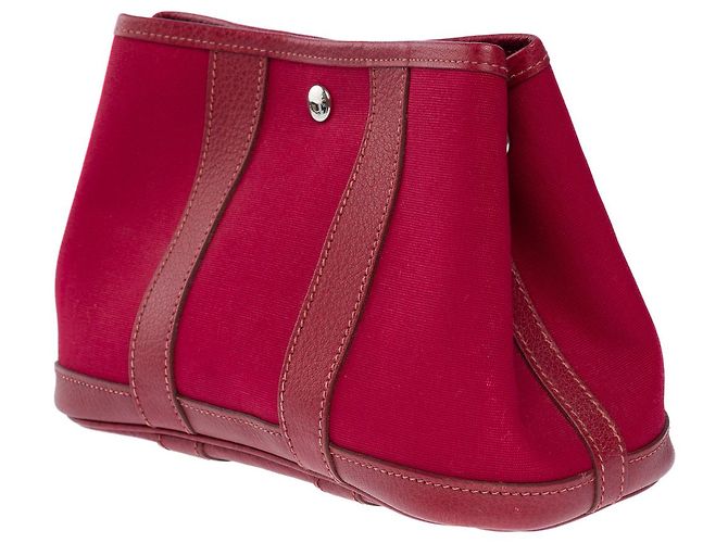 Garden Hermès Borsa HERMES in tela rossa - 101937 Rosso - vista 5